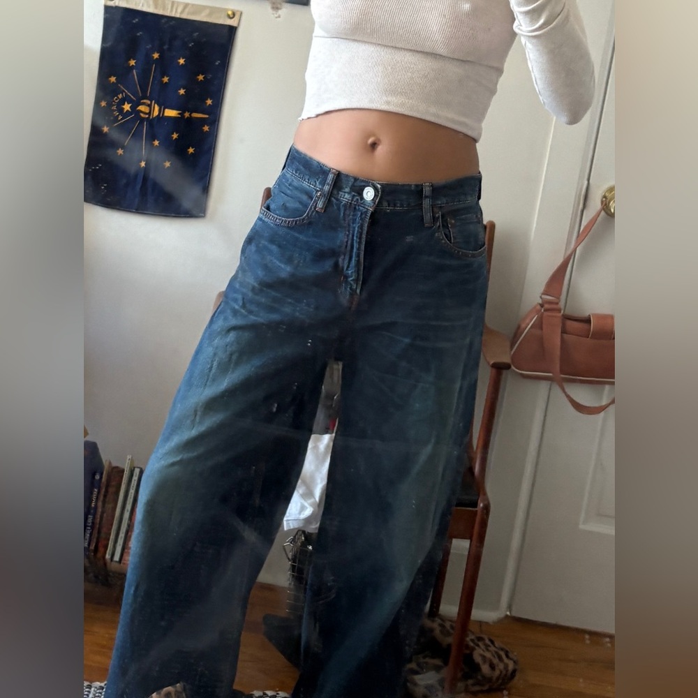 Wide-Leg Denim Jeans Moussy vintage super wide made in Japan 25